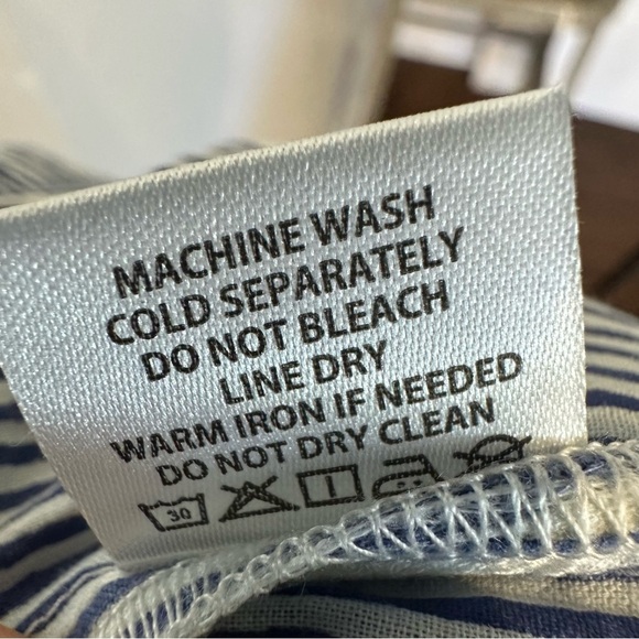 Tuckernuck nautical navy white striped tassel coverup dress small - Picture 12 of 15